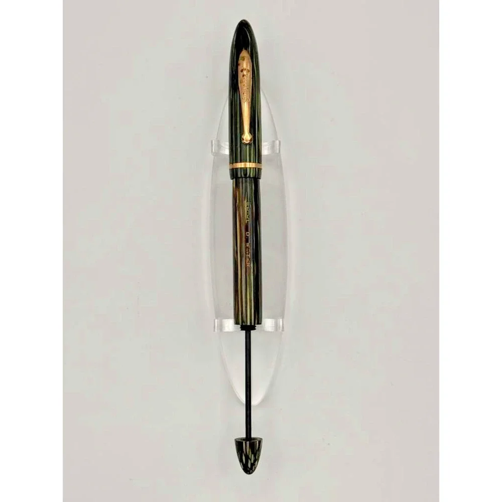 Vintage Sheaffer 350 Striated Fountain Pen No 3 Nib 14kt Vac Fill As Is USA
